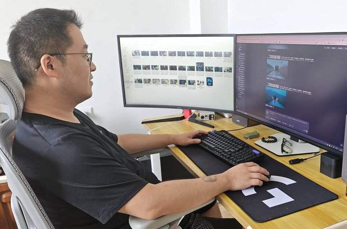 正在制作AI视频的江澜